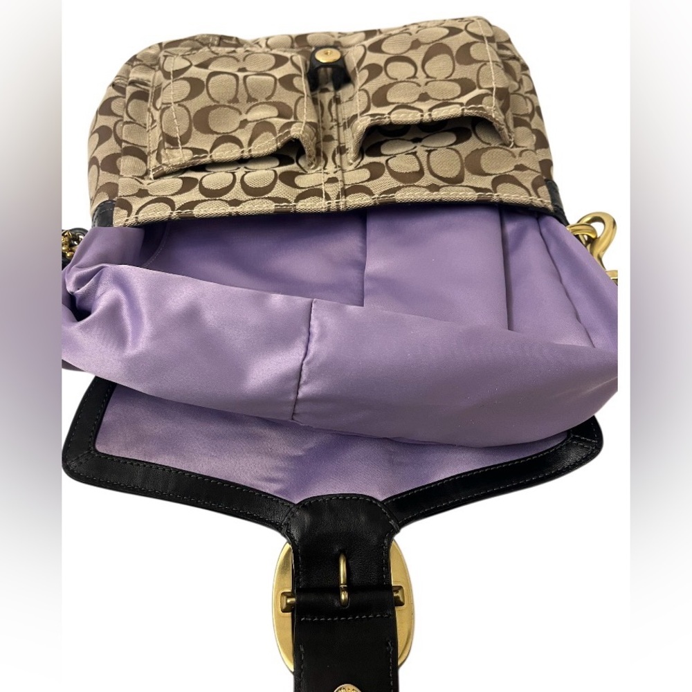 🖤 Y2K Authentic Coach Soho Signature Buckle Flap Shoulder Bag - Picture 11 of 16